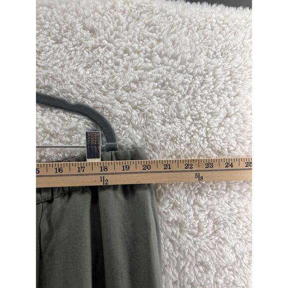 J. Jill Wide Leg Crop Pants Tencel 2X Peatmoss Green Relaxed Lagenlook Casual - Picture 5 of 9